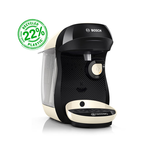 Machine à café multi-boissons Tassimo Happy friendly, TAS107E, OneTouch, Intellibrew, Crème