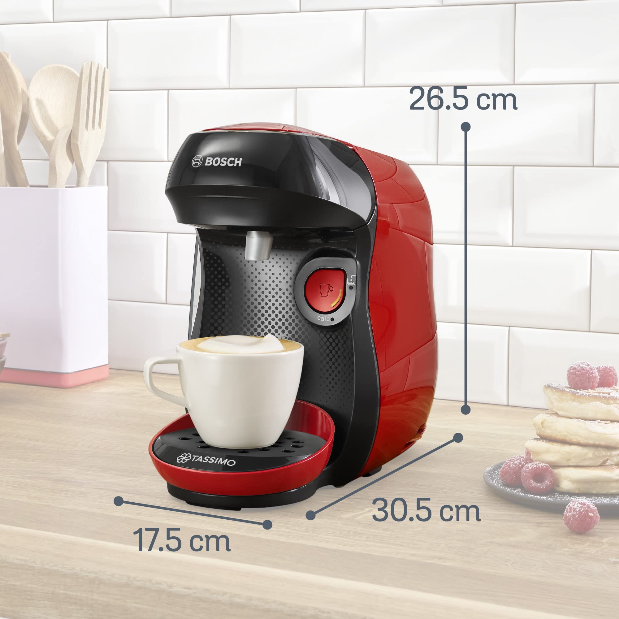 Tassimo Happy – Machine à café à capsules – 1400 W – TAS1003 – Rouge