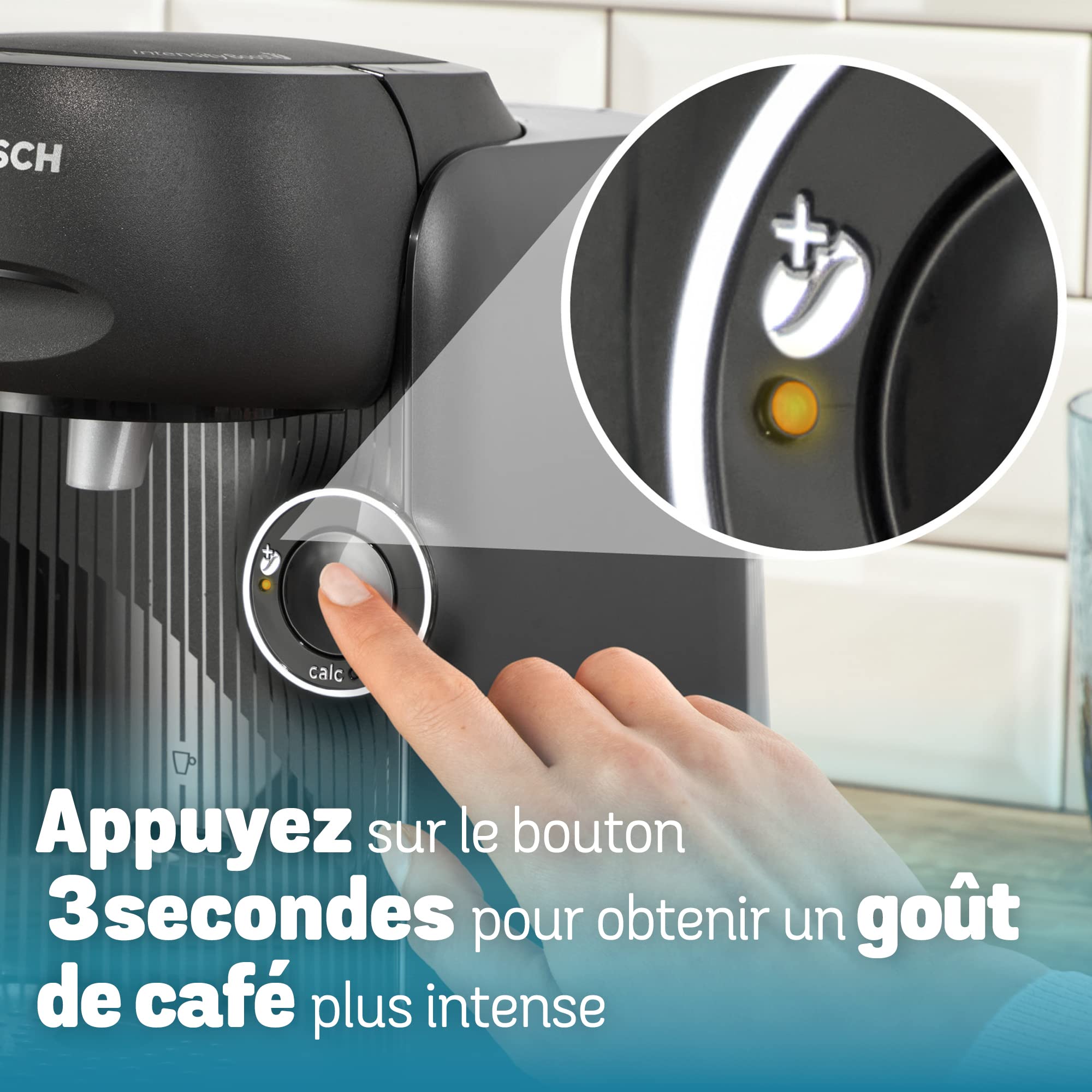 TASSIMO FINESSE machine multi-boissons, fonction IntensityBoost, INTELLIBREW, Noir