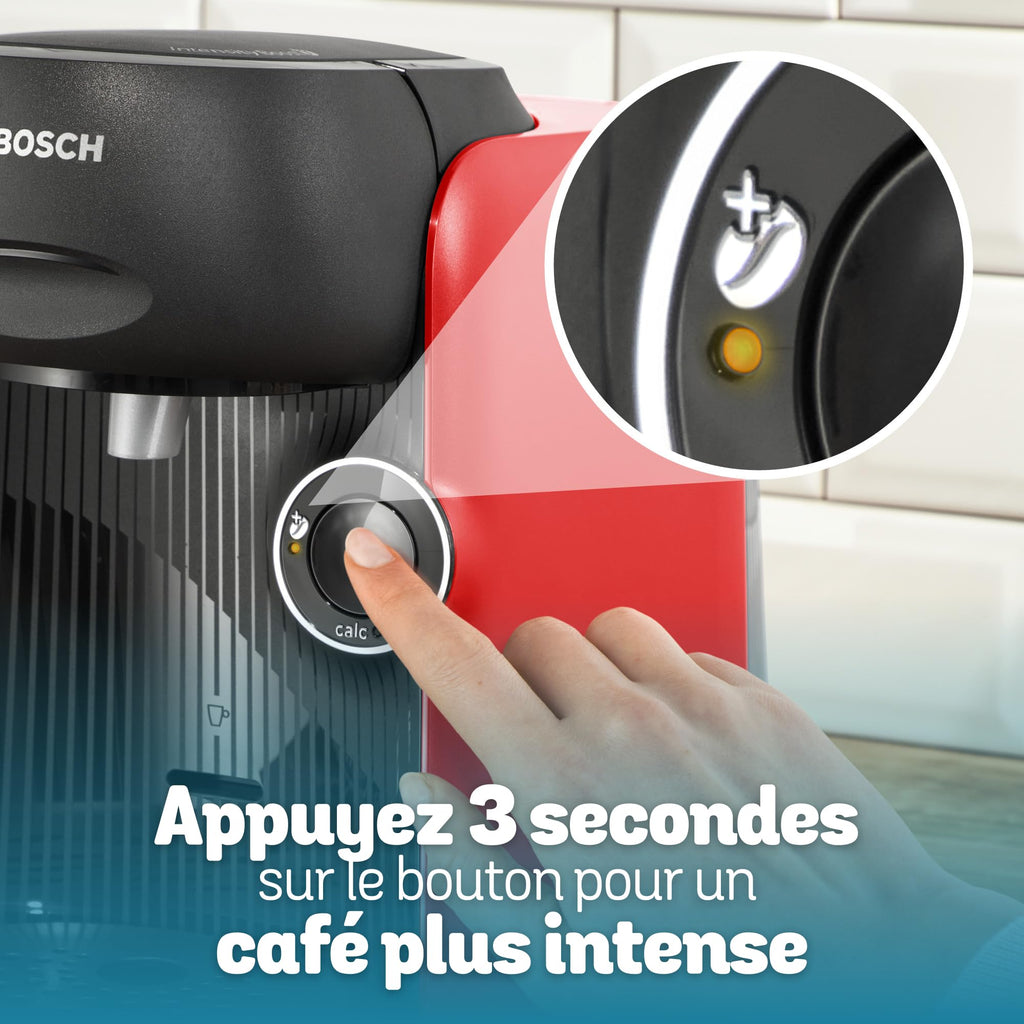 Machine à café Tassimo Finesse friendly,  IntensityBoost, Intellibrew, TAS163E, Rouge
