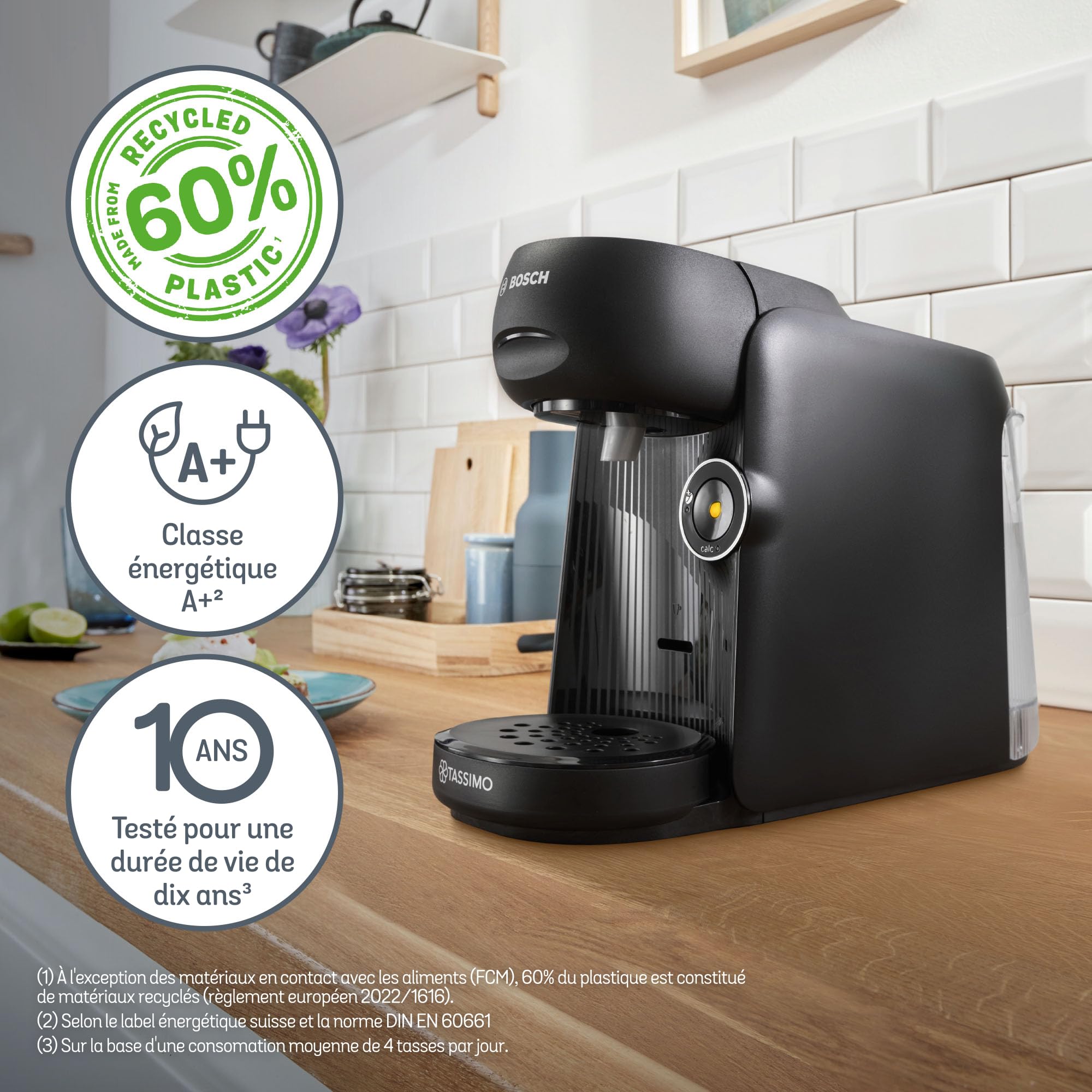 Tassimo Finesse friendly Machine à café, IntensityBoost, Intellibrew, TAS162E, Noir