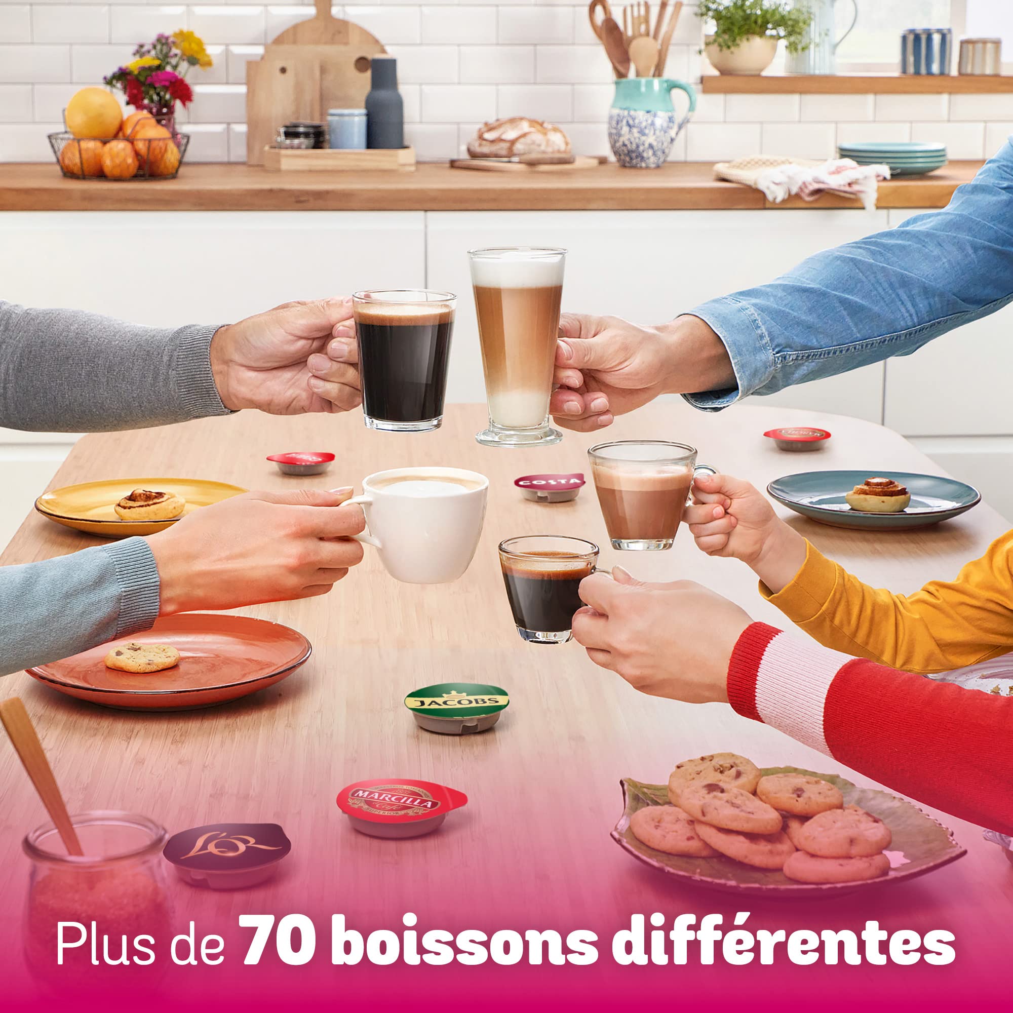 Tassimo Happy – Machine à café à capsules – 1400 W – TAS1003 – Rouge