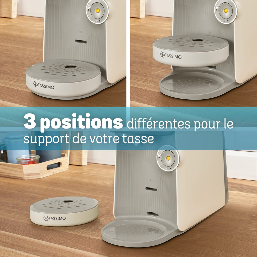 TASSIMO FINESSE, machine à café, IntensityBoost, INTELLIBREW, TAS16B3, Crème