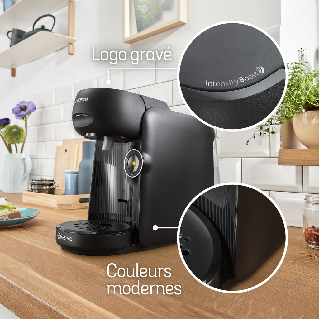 Tassimo Finesse friendly Machine à café, IntensityBoost, Intellibrew, TAS162E, Noir