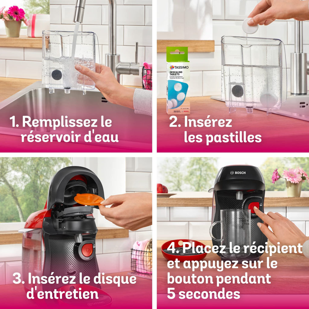 Tassimo Happy – Machine à café à capsules – 1400 W – TAS1003 – Rouge