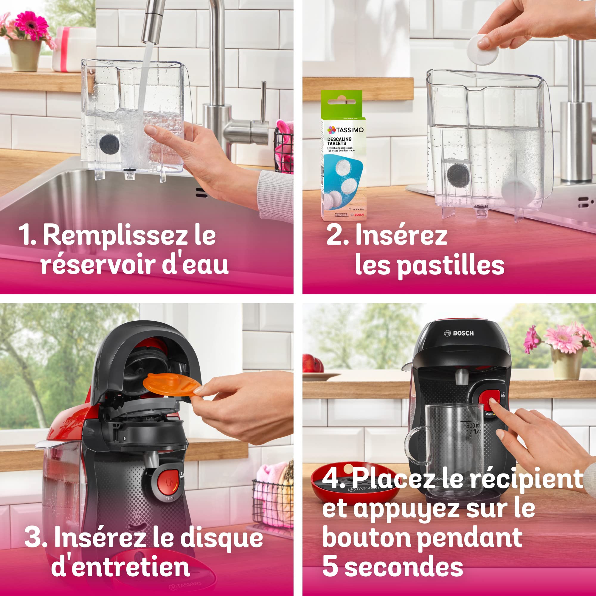 Tassimo Happy – Machine à café à capsules – 1400 W – TAS1003 – Rouge