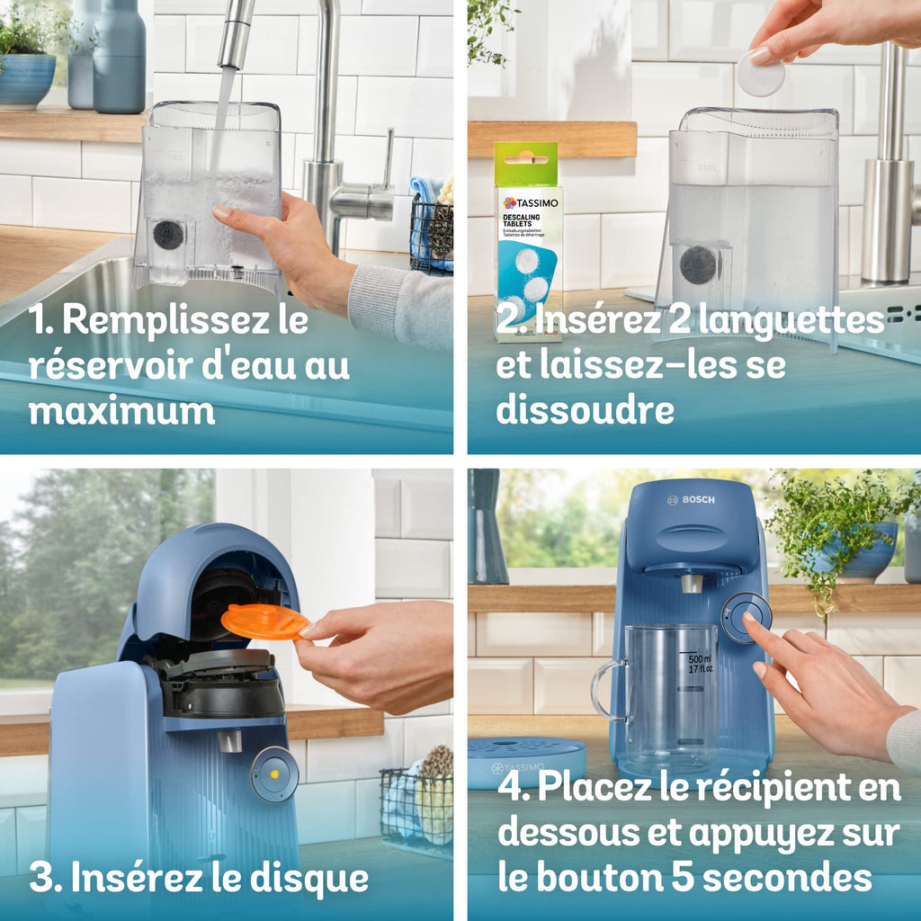 TASSIMO FINESSE machine à café, ntensityBoost, INTELLIBREW™, TAS16B3, bleu lavande
