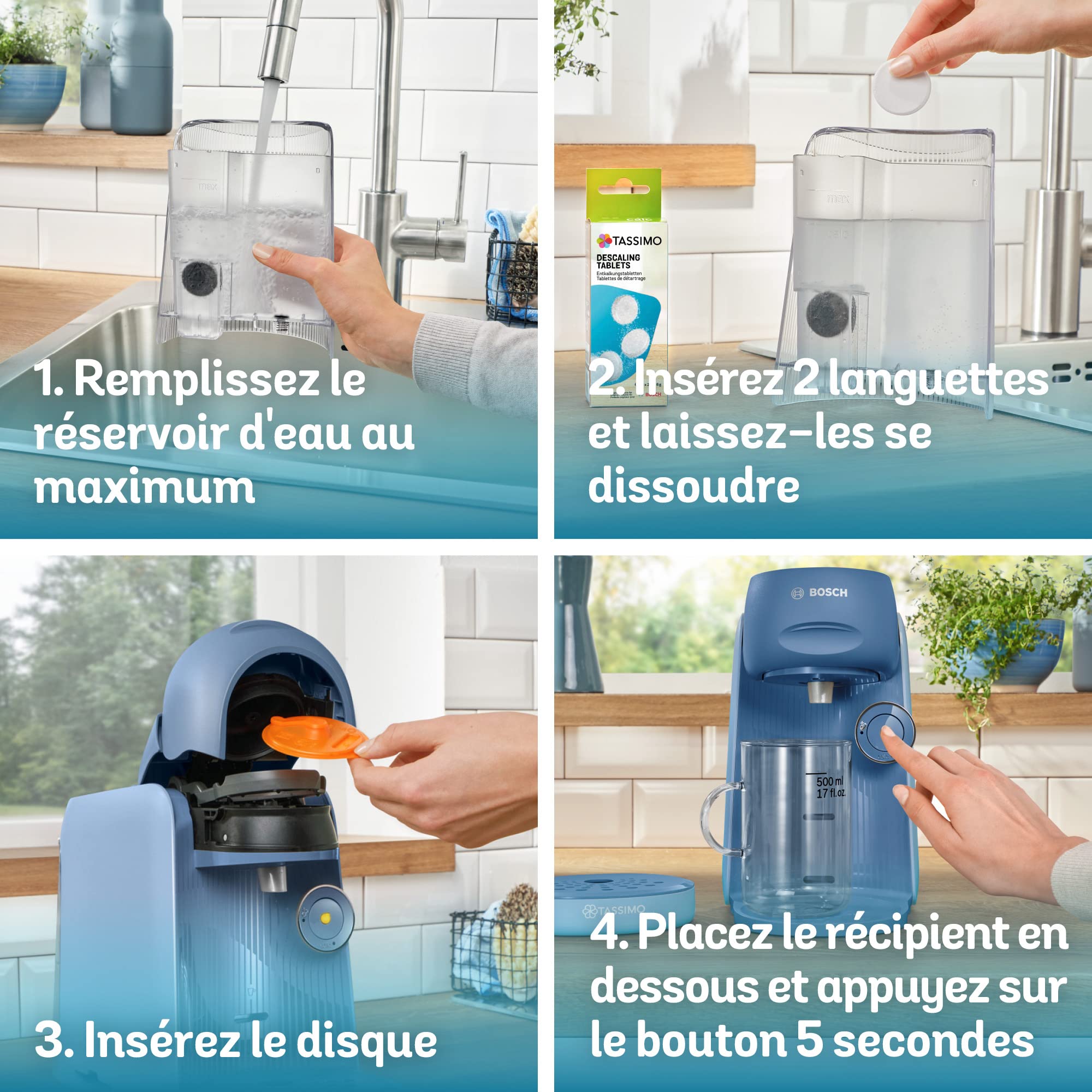 TASSIMO FINESSE machine à café, ntensityBoost, INTELLIBREW™, TAS16B3, bleu lavande