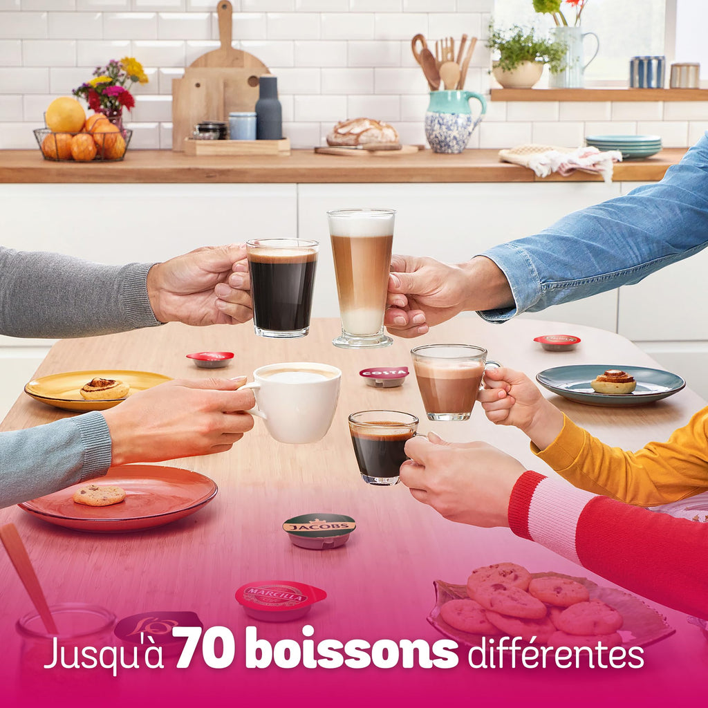 Machine à café multi-boissons Tassimo Happy friendly, OneTouch, TAS103E, Rouge