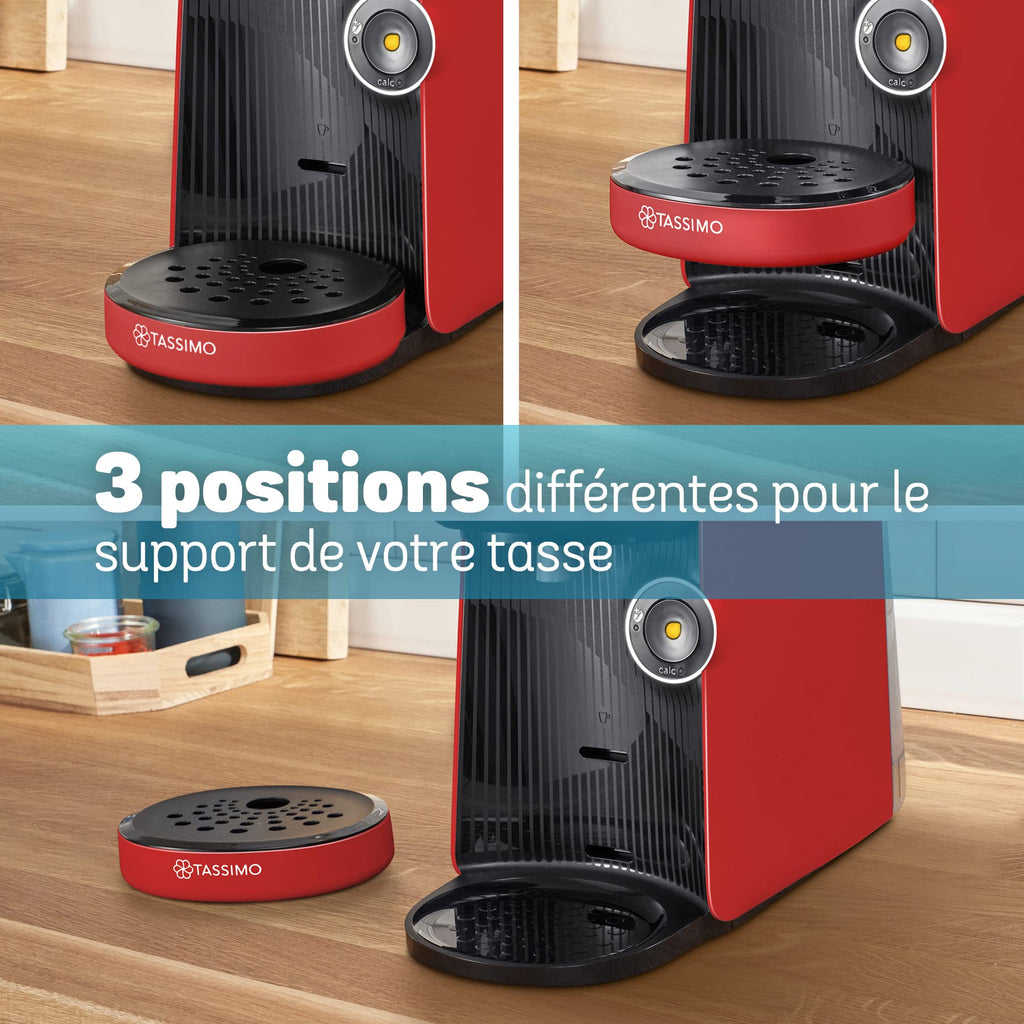 Machine à café TASSIMO FINESSE, IntensityBoost, INTELLIBREW, TAS16B3, Rouge intense