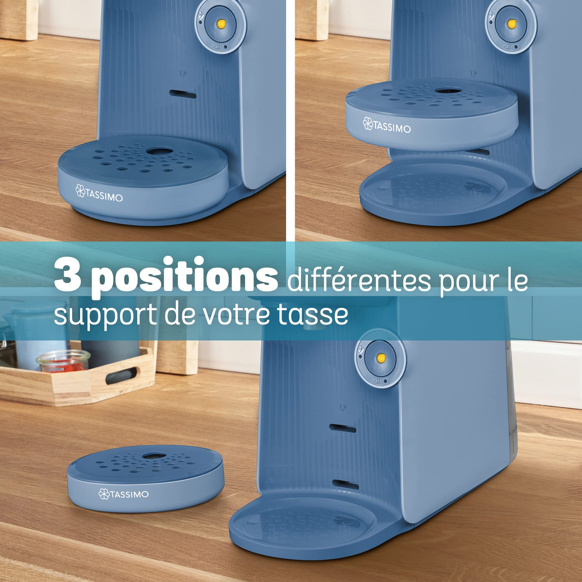 TASSIMO FINESSE machine à café, ntensityBoost, INTELLIBREW™, TAS16B3, bleu lavande