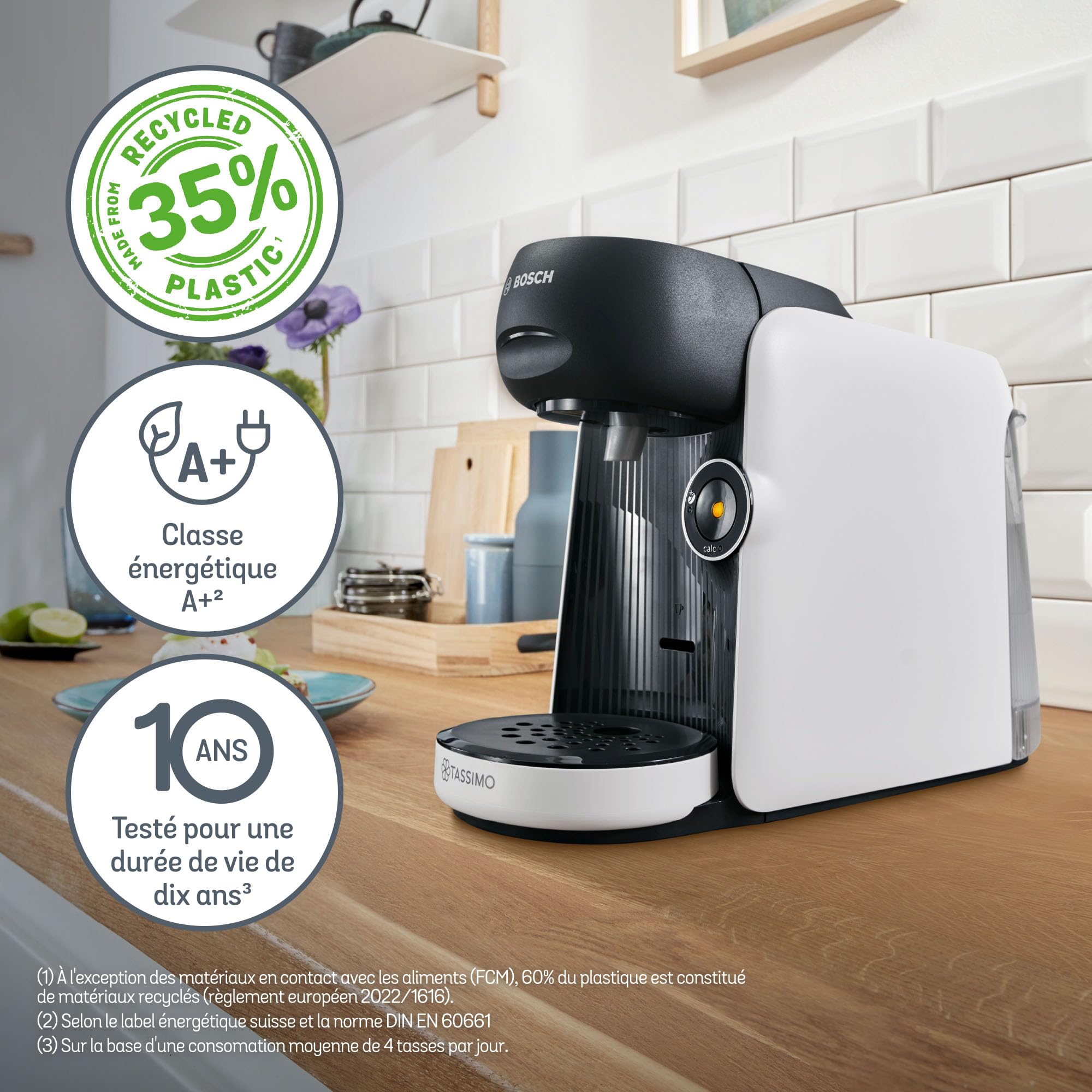 Tassimo Finesse friendly Machine à café Intellibrew, TAS163E, Blanc