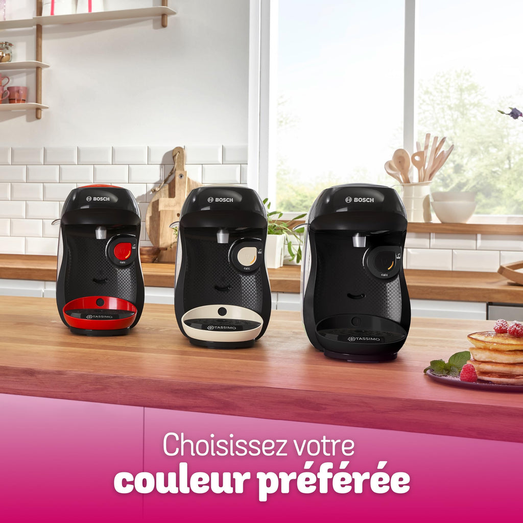 Machine à café multi-boissons Tassimo Happy friendly, OneTouch, TAS103E, Rouge